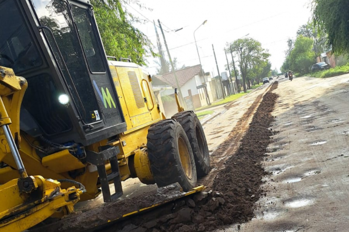 Villa María: Continúan los trabajos del plan de mejoramiento de calles