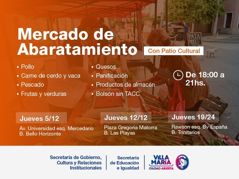 El Mercado de Abaratamiento cambia su horario y le suma un patio cultural