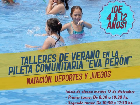 Propuesta recreativa para niños: Inscripciones abiertas para los talleres gratuitos de natación y deportes