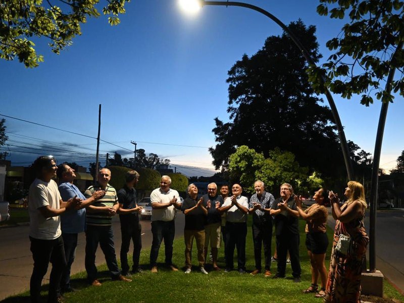 Se completó la iluminación led del boulevard sarmiento con 70 nuevas luminarias