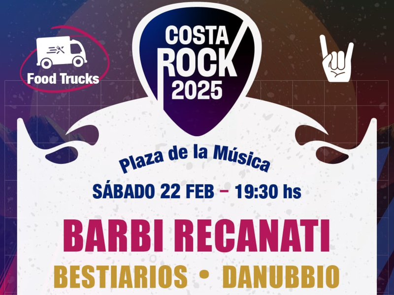 Vuelve el Costa Rock: Barbi Recanati y bandas locales actuarán este sábado en la Plaza de la Música