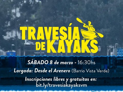 El próximo sábado se realizará una travesía de kayaks