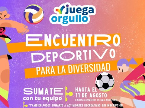 Juega Orgullo 2025: Villa María será sede de la primera edición del Encuentro Deportivo para la Diversidad