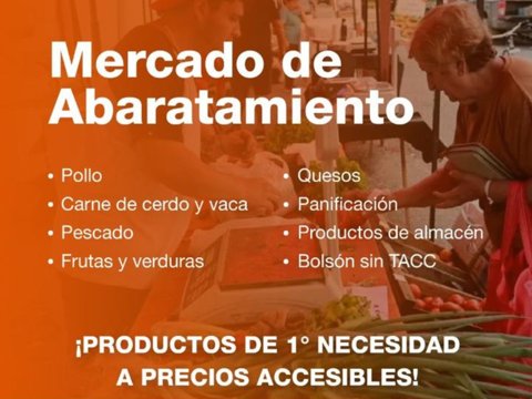 El Mercado de Abaratamiento llega este jueves a barrio Roque Sáenz Peña