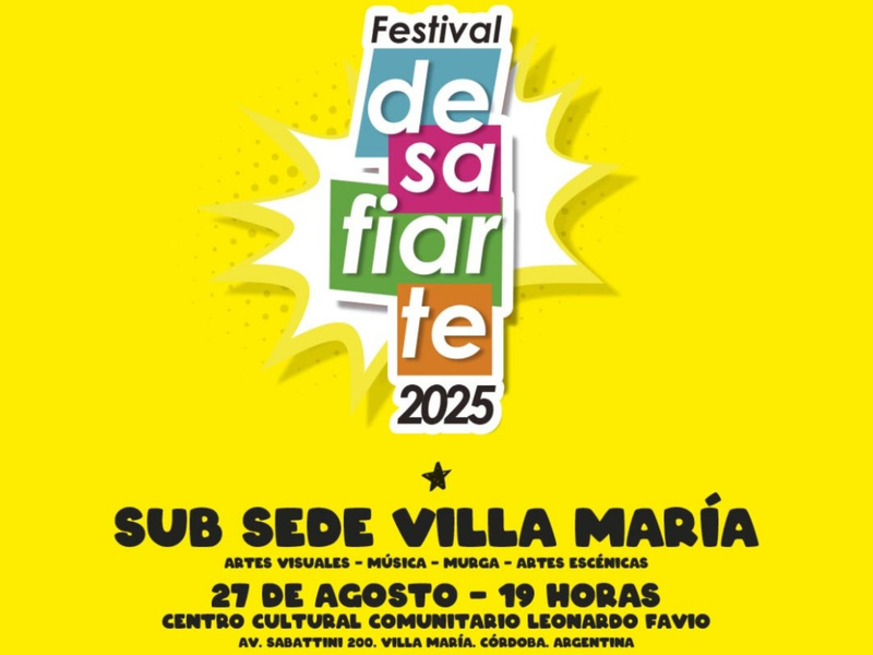 Villa María será sede del festival “Desafiarte”