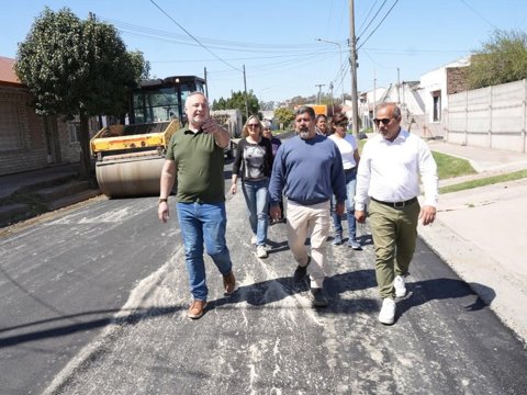 Comenzaron las obras de pavimentación en barrio Belgrano