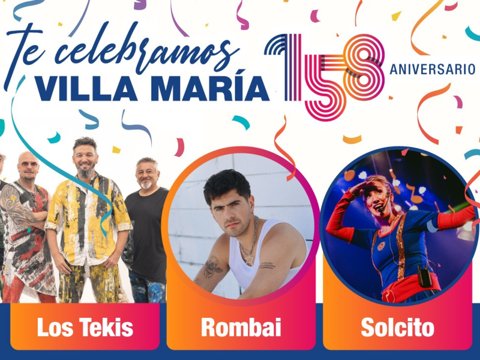 Villa María celebra su 158° aniversario con shows musicales en el Parque de la Vida