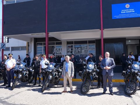 El intendente y el ministro de Seguridad de la provincia inauguraron el “Servicio Especial de Operaciones Motorizadas”