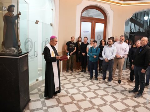 Se realizó la entronización de la imagen del Cura Brochero en el Palacio Municipal