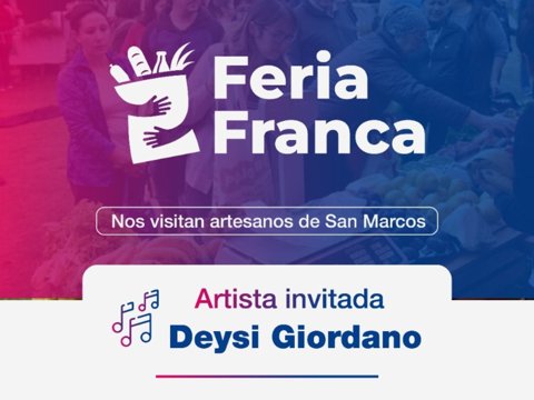 Este sábado se realiza una nueva edición de la Feria Franca con música en vivo