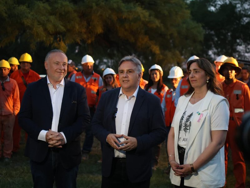 Accastello y Llaryora supervisaron el inicio de obra de la autovía 158