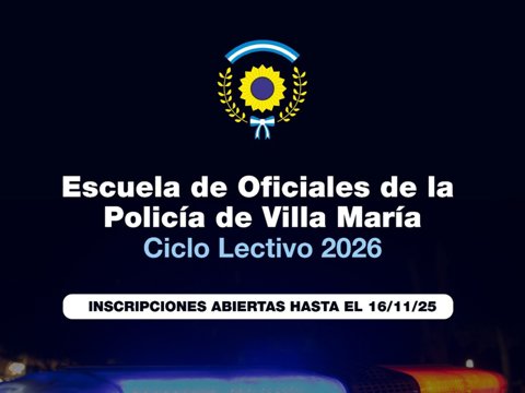 Continúan abiertas las inscripciones para la Escuela de Oficiales de Policía “Don josé de San Martín”