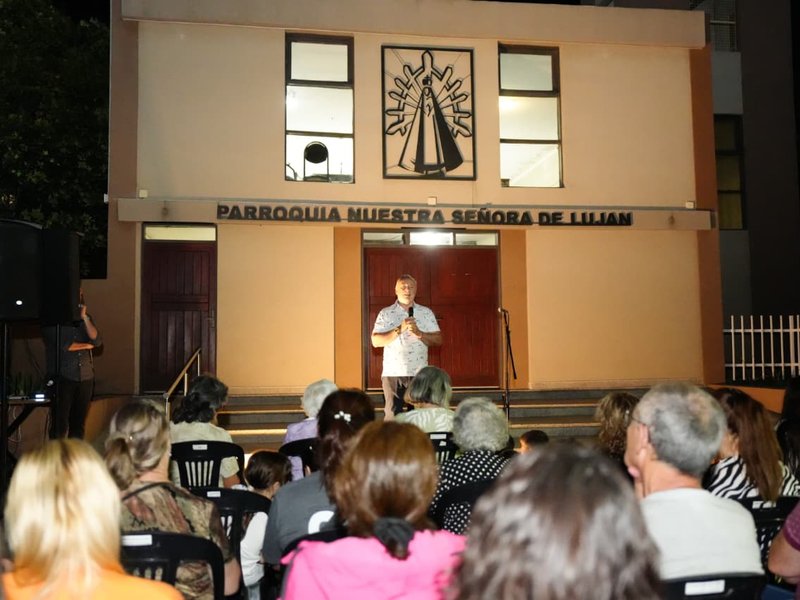 Se inauguró la iluminación externa y el reacondicionamiento de la Parroquia Nuestra Señora de Luján
