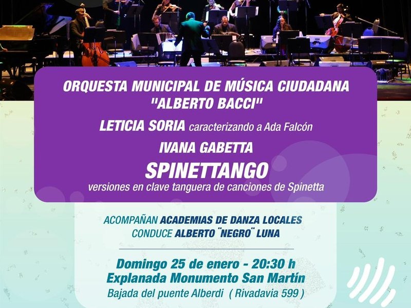 Este domingo se realizará una nueva edición del Festival de Tango en la explanada del Monumento San Martín