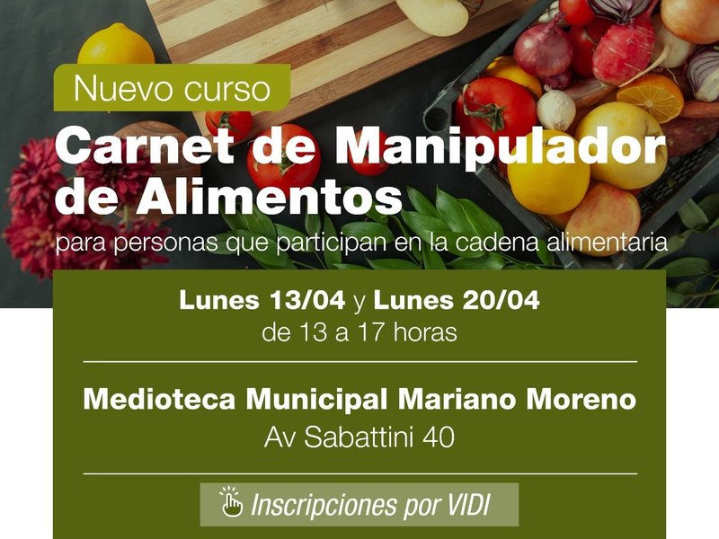 El municipio abre inscripciones para un nuevo Curso de Manipulación de Alimentos
