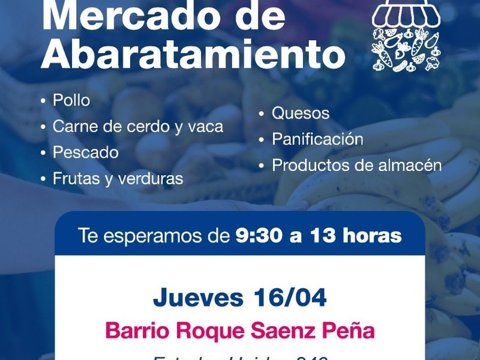 El Mercado de Abaratamiento llega a barrio Roque Sáenz Peña