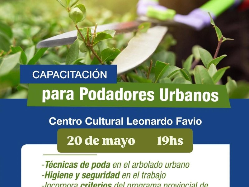 Se realizará una nueva capacitación para podadores urbanos en el Leonardo Favio