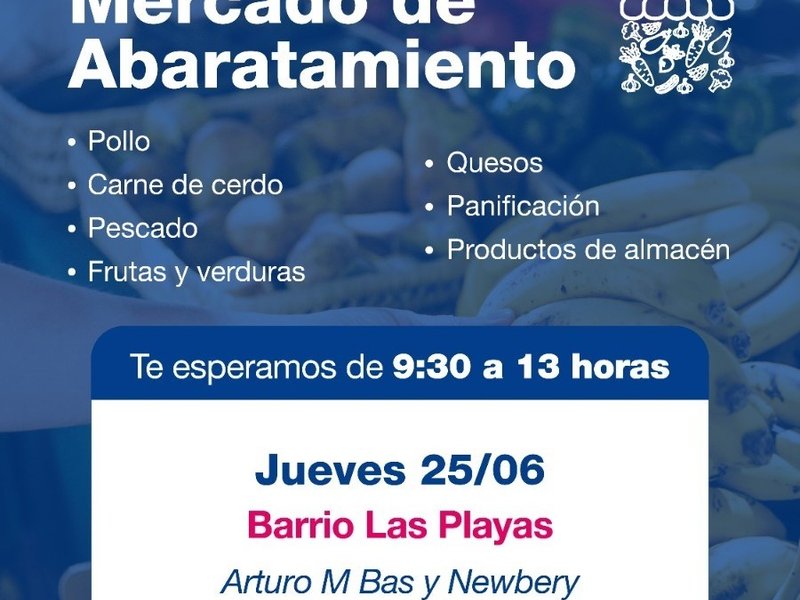 El Mercado de Abaratamiento llega a barrio Las Playas con productos de primera necesidad a precios accesibles