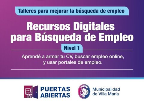 Se dictará el primer taller gratuito de recursos digitales para búsqueda de empleo