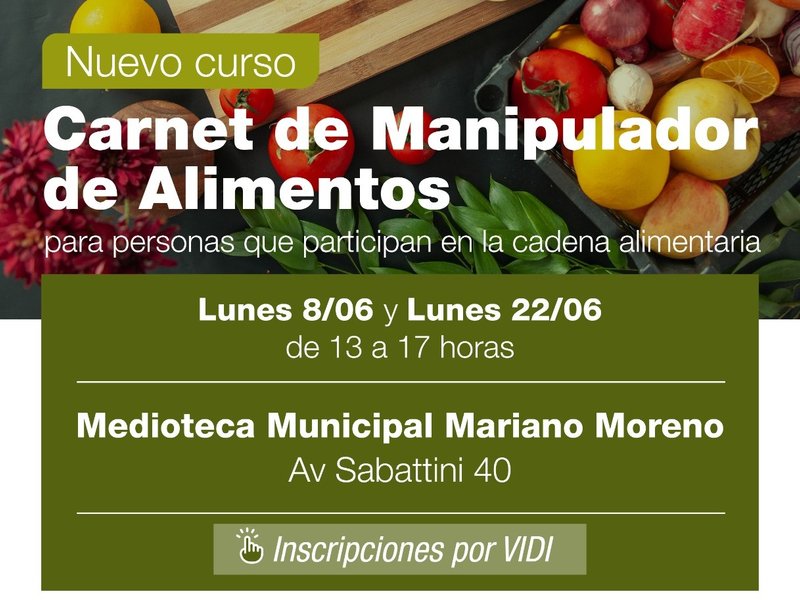 Mañana inicia un nuevo curso para obtener el Carnet de Manipulador de Alimentos