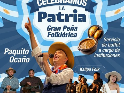 Paquito Ocaño encabezará la gran peña folklórica por el Día de la Independencia