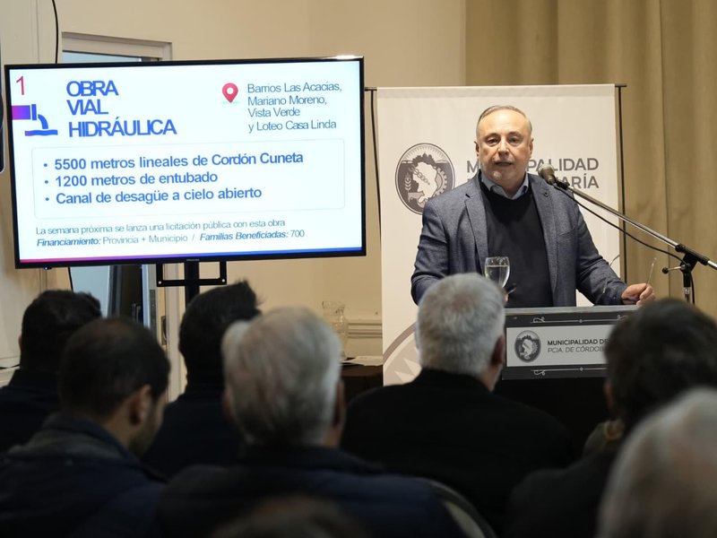 El municipio presentó el nuevo “Plan de Obras de Desagües Urbanos”