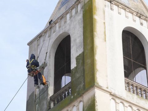 Avanzan los trabajos de reparación y puesta en valor de la Parroquia Trinitarios