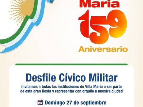 El municipio invita a las instituciones de la ciudad a participar del desfile por el 159.º aniversario