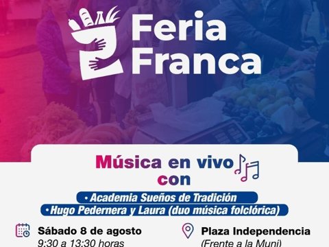 La Feria Franca regresa este sábado a Plaza Independencia con productos locales y espectáculos en vivo