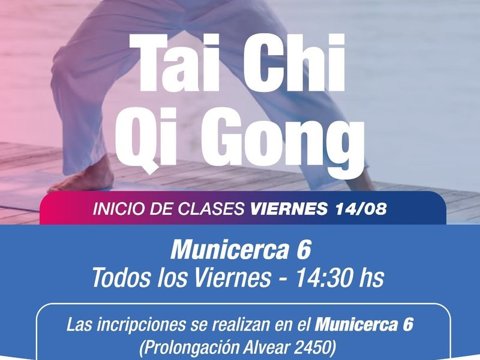 Bienestar: mañana comienzan las clases de tai chi y qi gong en el MuniCerca 6