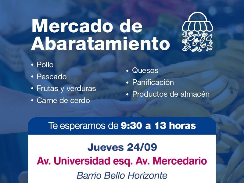 El Mercado de Abaratamiento llega a barrio Bello Horizonte con productos a precios accesibles