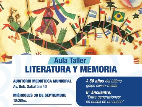 La Medioteca será sede de un nuevo encuentro del aula taller ‘'Literatura y Memoria’'