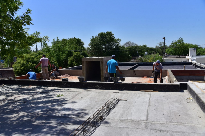 Villa María: Avanza la obra de ampliación del jardín municipal de barrio San Martín