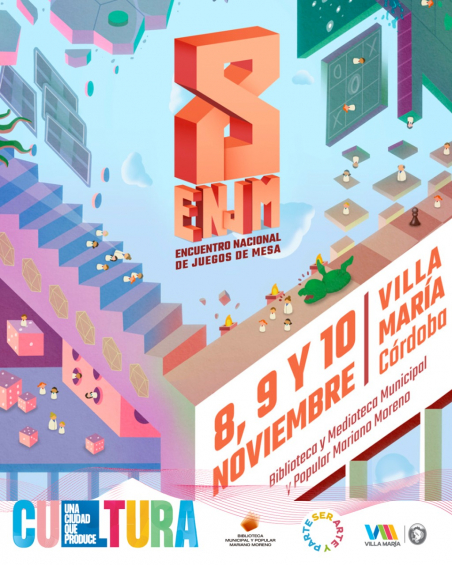 Villa María: La Medioteca se convierte en un gran tablero con el 8º Encuentro Nacional de Juegos de Mesa