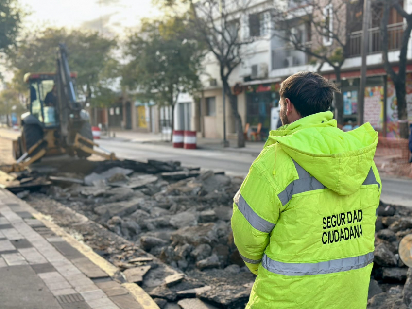 Villa María: Plan de reacondicionamiento de calles: Avanza la obra sobre calle San Juan