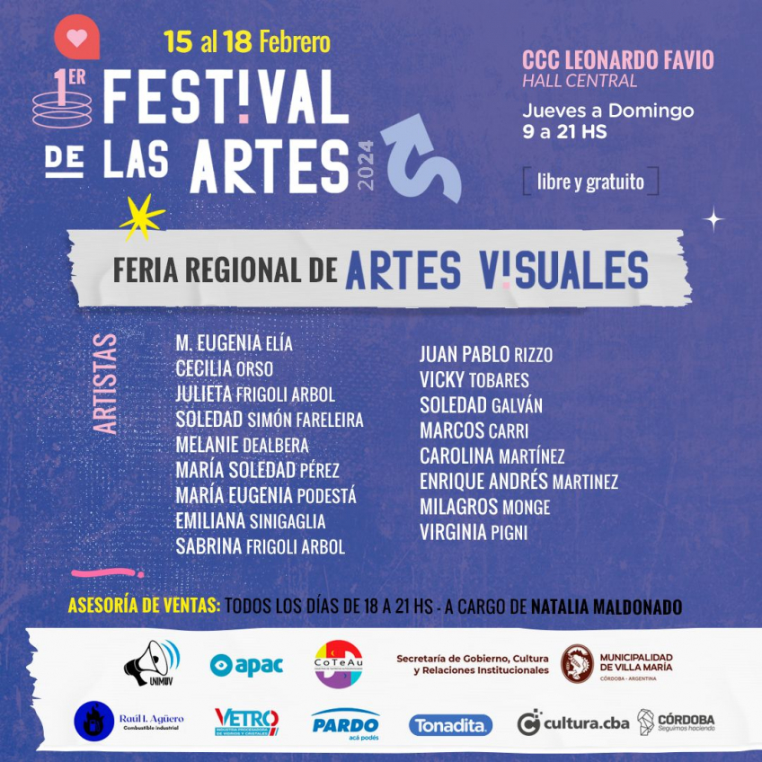 Villa María: Festival de las Artes 2024: se confirmó la grilla para cada día 