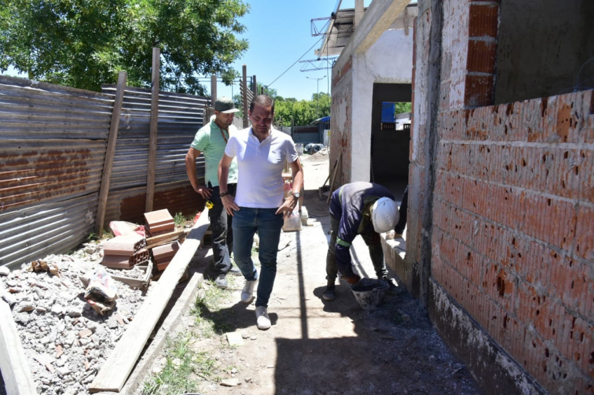 Villa María: En barrio La Calera, avanza la construcción del SUM que se convertirá en un espacio integral de inclusión