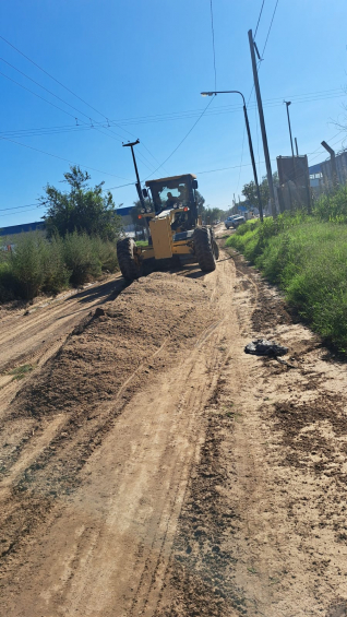 Villa María: La Municipalidad trabaja en la mejora de calles en Barrio Industrial