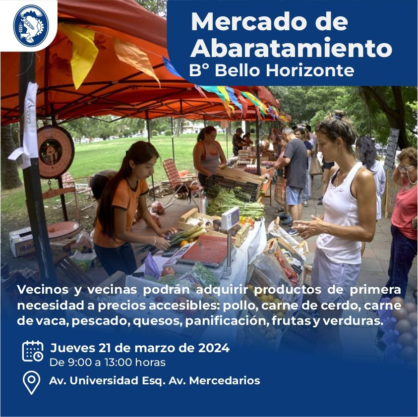 Villa María: El Mercado de Abaratamiento llega a Barrio Bello Horizonte