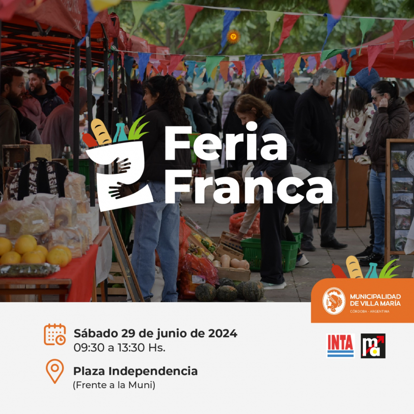 Villa María: Llega una nueva edición de la Feria Franca