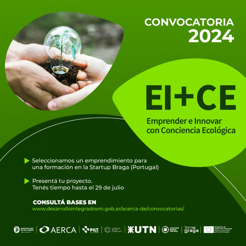 Villa María: El Municipio abre una nueva convocatoria para el concurso Emprender e Innovar con Conciencia Ecológica (EI+CE) 2024