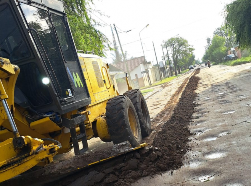 Villa María: Continúan los trabajos del plan de mejoramiento de calles