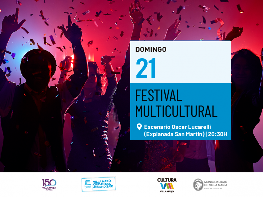 Villa María: Con salsa y cuarteto, llega por primera vez el Festival Multicultural a la explanada