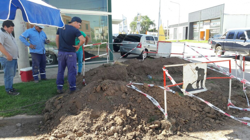 Villa María: Las obras de gas en barrio San Juan Bautista avanzan hacia su etapa final