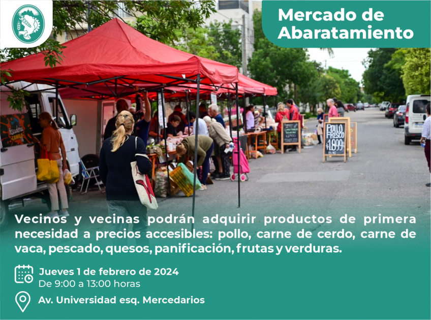 Villa María: El jueves llega el Mercado de Abaratamiento al barrio San Juan Bautista
