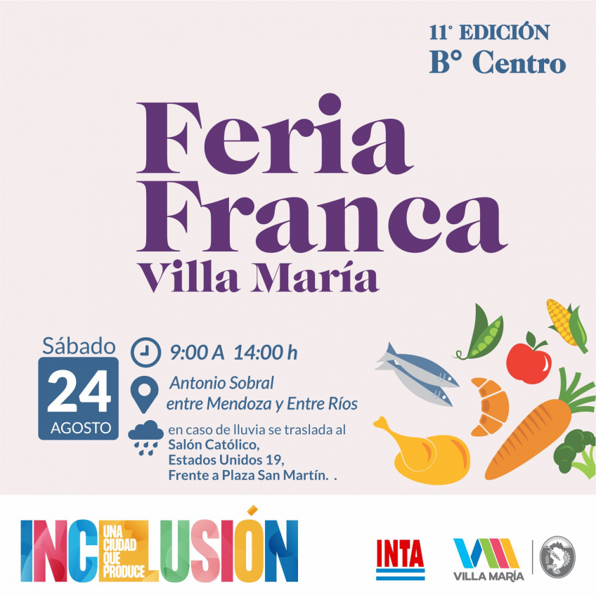 Villa María: La Feria Franca llega a la undécima edición del año y suma al Museo Rodante para los más pequeños