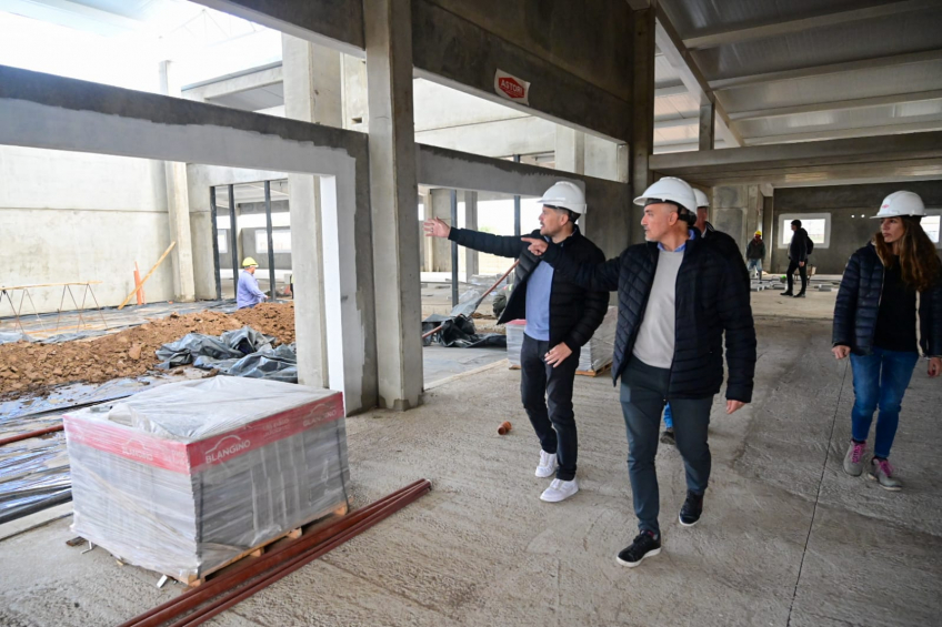 Villa María: Progresa la obra del nuevo secundario politécnico, con trabajos en el interior del edificio